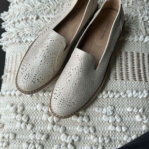 Josef Seibel Perforated Cream Loafers